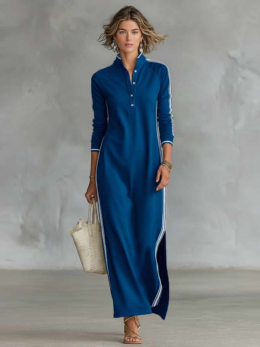 Hilkka - Maxi-mekko napillisella kauluksella