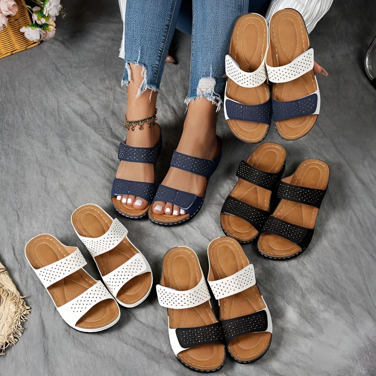 Lynn - Tyylikkäät ortopediset sandaalit ajattomalla ilmeellä