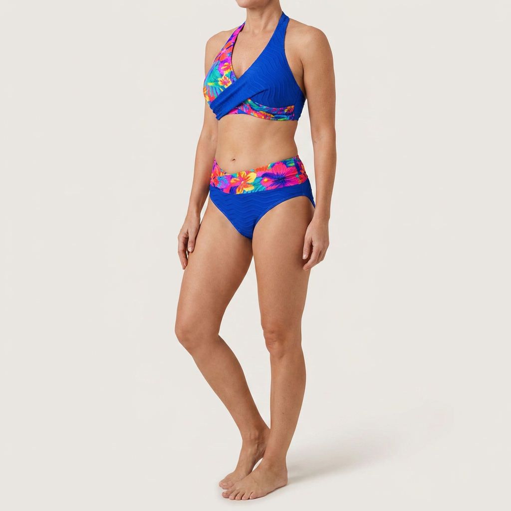 Elnora - Ristikkäinen bikini rohkealla leikkauksella