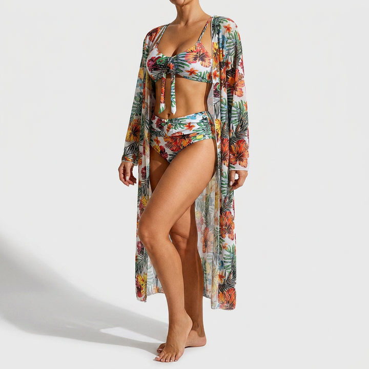 Glenda - Bikini kukkahameen kanssa romanttisella ilmeellä