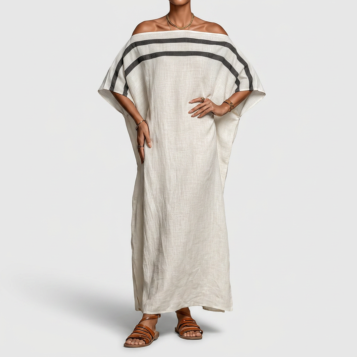 Anneli - Minimalistinen pellavamaxi-mekko puhtaalla ilmeellä